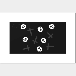 Skulls and Crosses Posters and Art